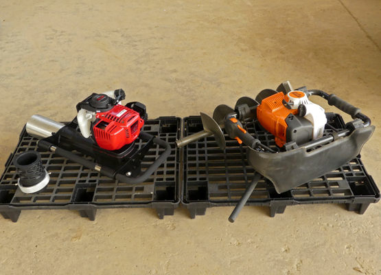 Pfahlramme mieten - mit Honda GX 35